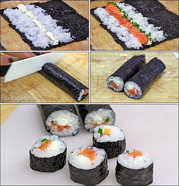 rolling sushi