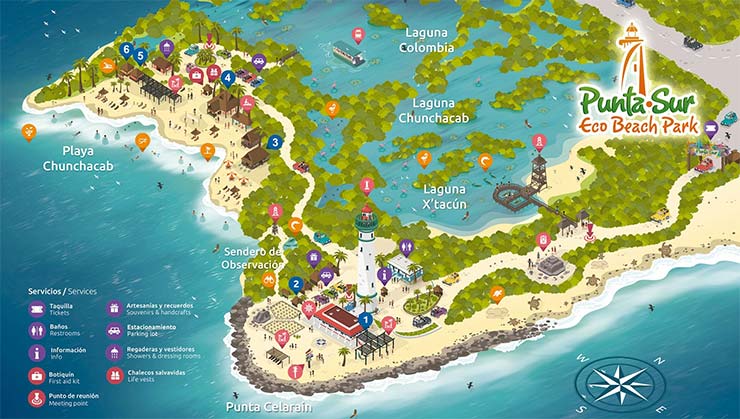 Map of Punta Sur Park (Disclosure)