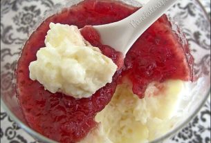 Tapioca Cream with Raspberry Jelly – Panelaterapia