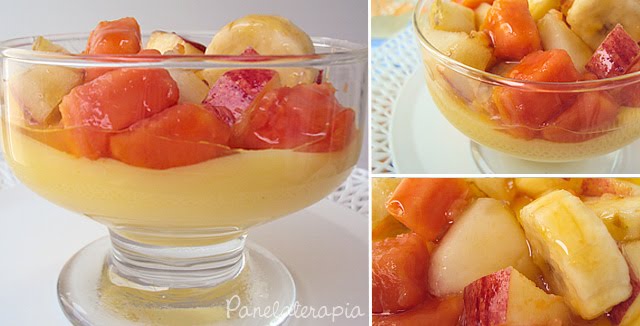 Vanilla Pudding with Fruit Salad (Light) – Panelaterapia