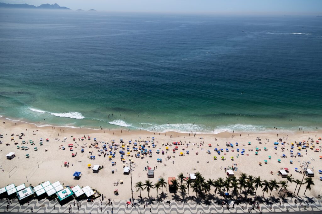 Photo aérienne de la plage de Copacabana, Rio de Janeiro