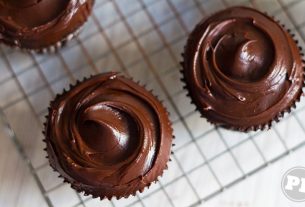 Stout Cupcake with Irish Cream Ganache