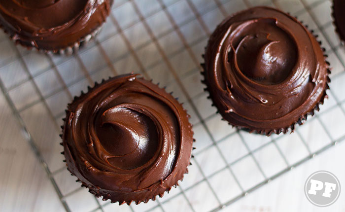 Stout Cupcake with Irish Cream Ganache