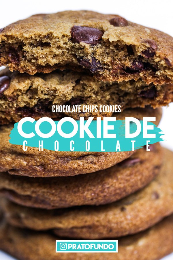 Banner for Pinterest with Cookies stacked with the words Chocolate Cookie