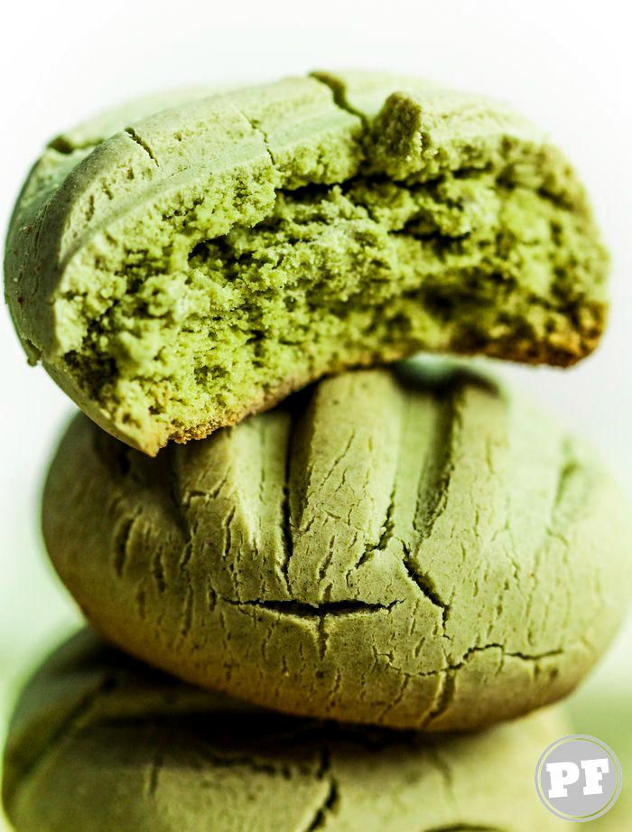 Condensed Milk and Matcha (Green Tea) Biscuit