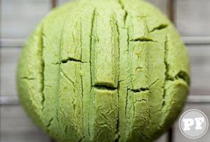 Condensed Milk and Matcha (Green Tea) Biscuit