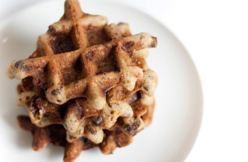 Cookie Waffle de Granola e Chocolate