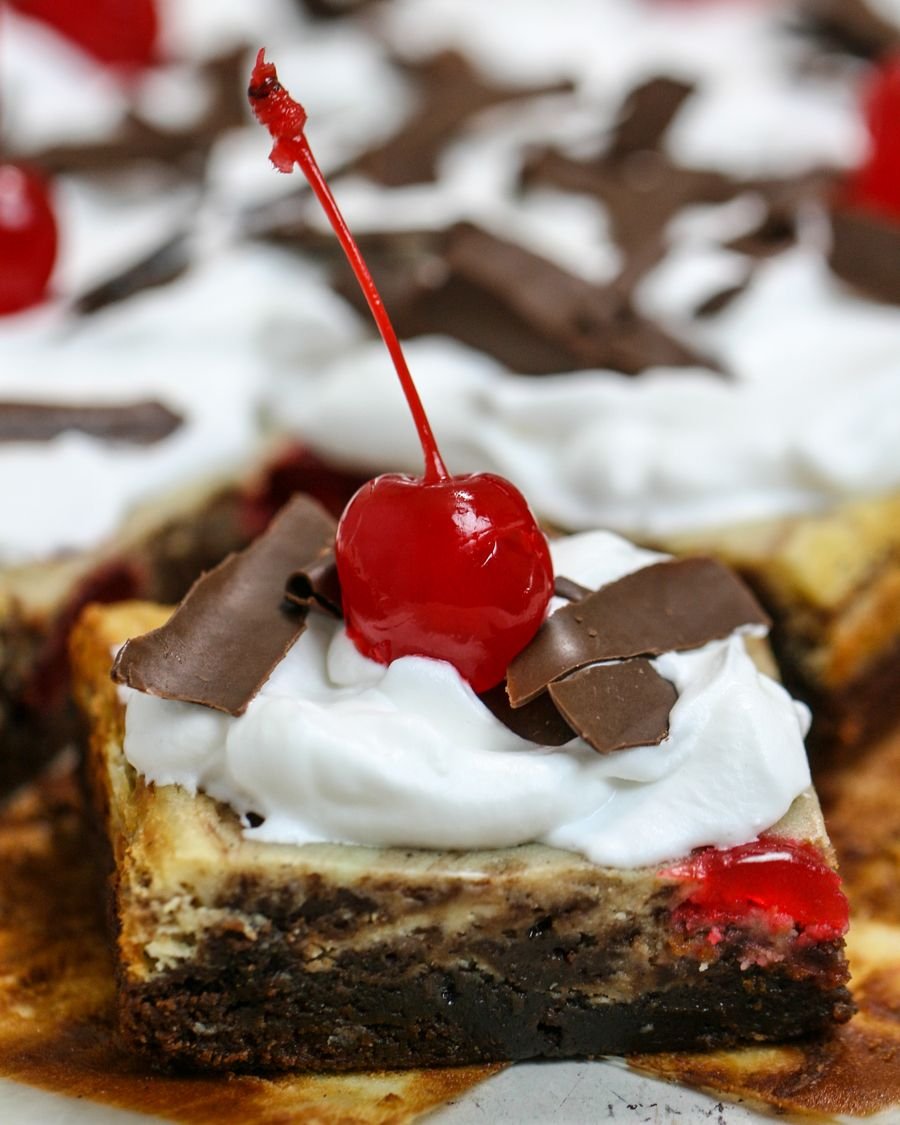 Black Forest Cheesecake Brownie: Nutella and Cherry