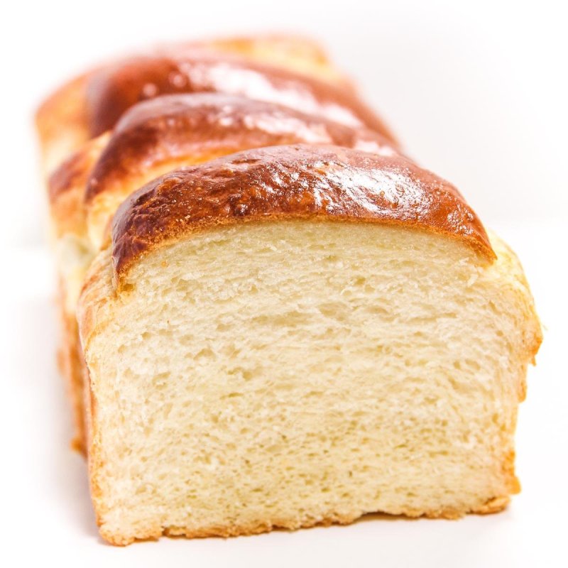 Tangzhong Yukone style milk bread showing the crumb