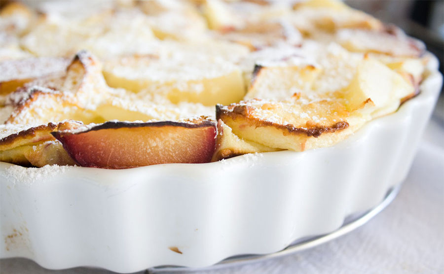 Apple, Plum and Pear Clafoutis