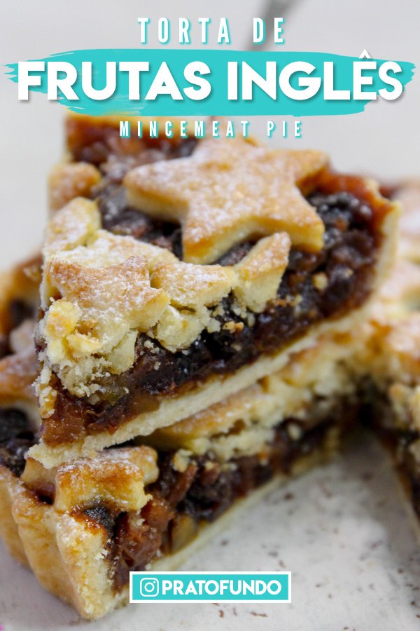 Pinterest image: English Fruit Pie (Mincemeat Pie)