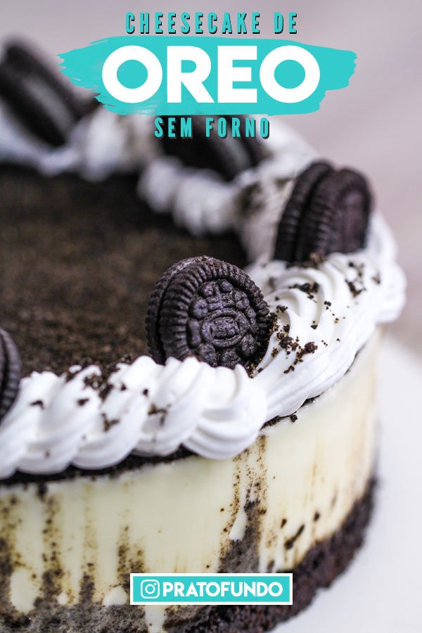 Oreo cheesecake side view