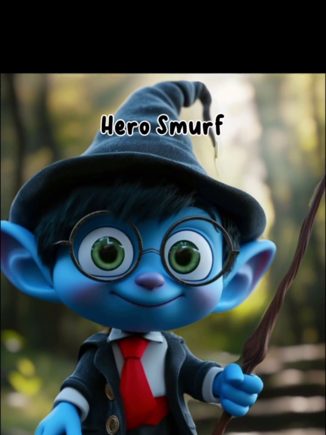 10 AI Pics Show Harry Potter Characters Living in Wizardry Village of Smurfs