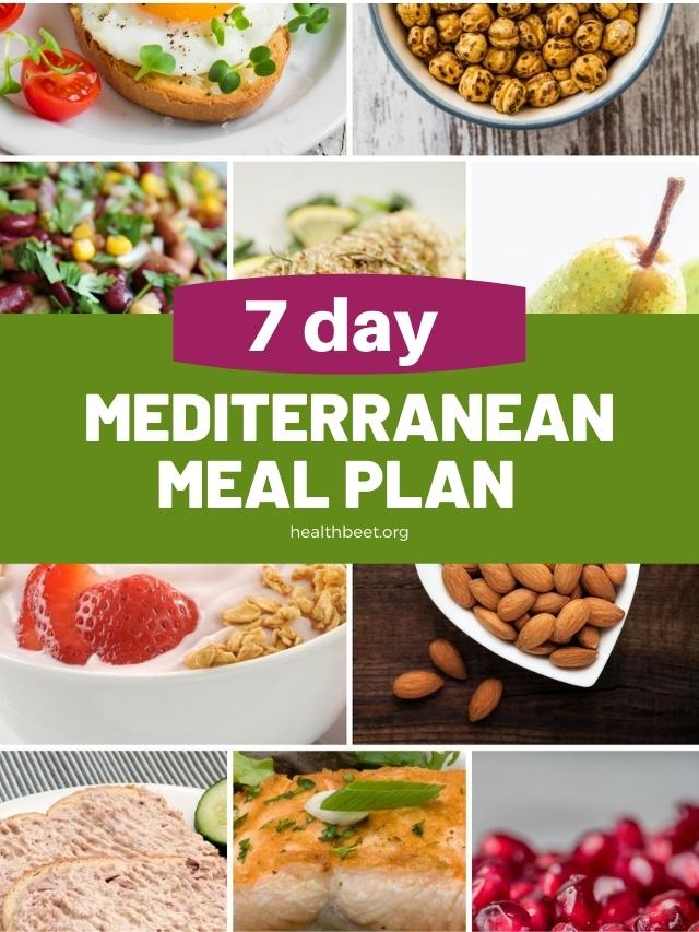 Mediterranean Diet Meal Plan (1200-1300 calories)