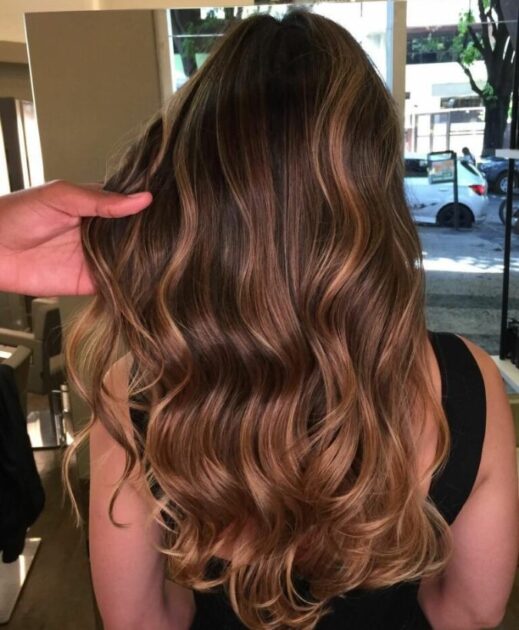 Trends in honey and red highlights in hair