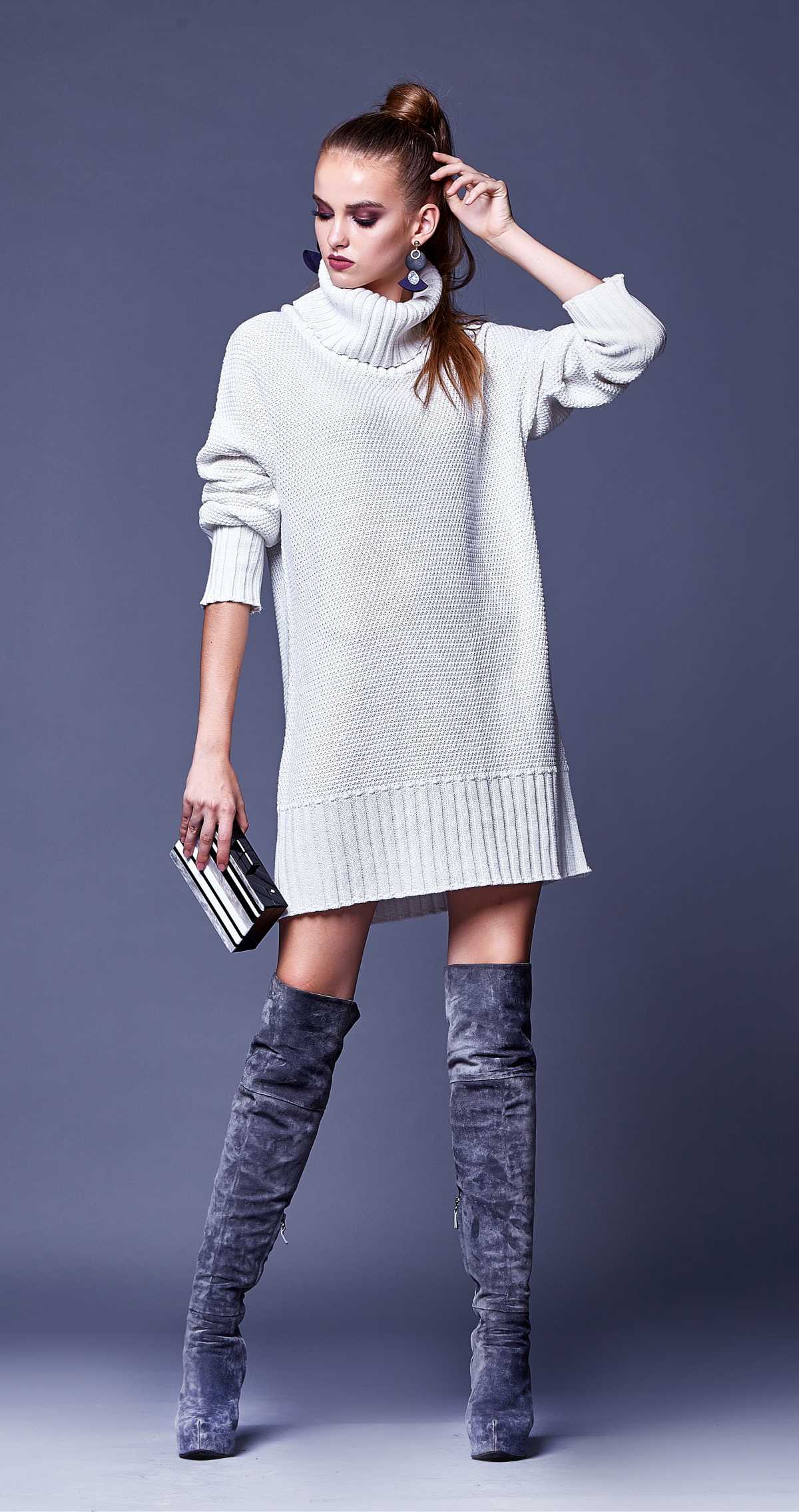 knitting dress is one of this winter's trending knitting pieces