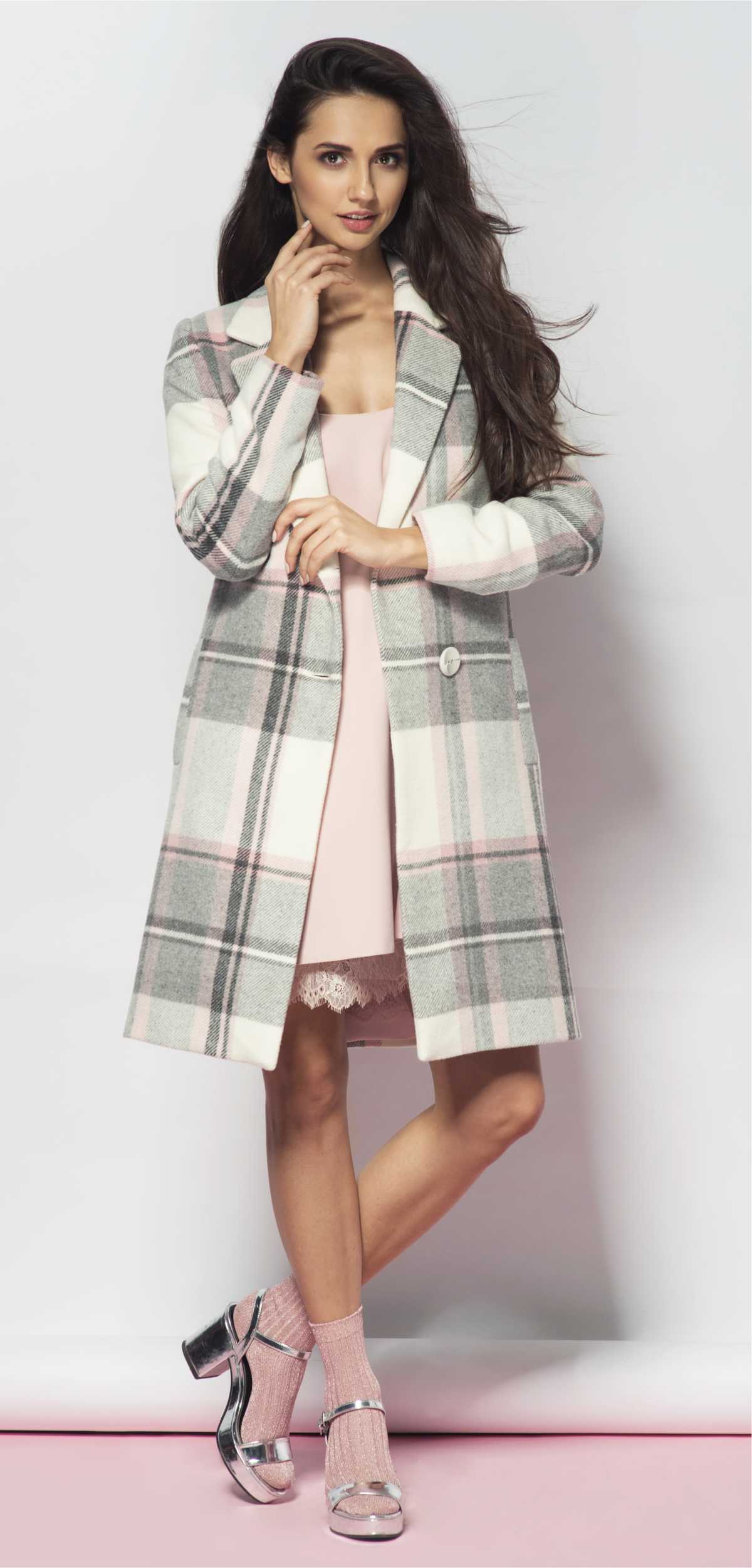 checkered coat look