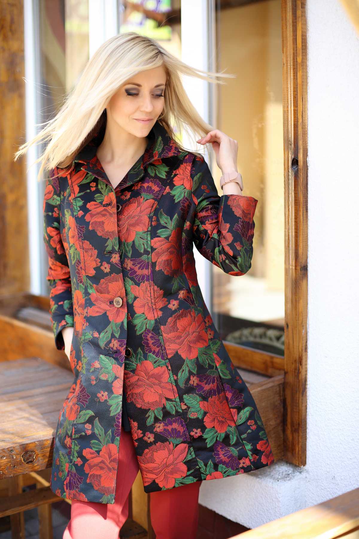 floral coat