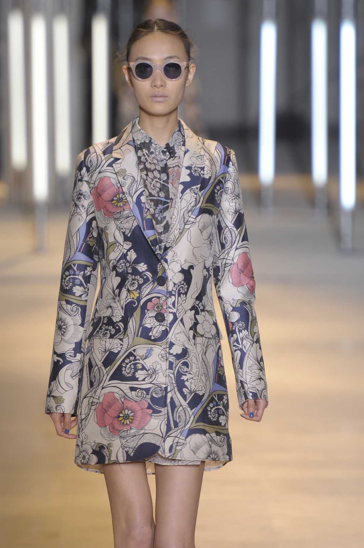 coat with flowers