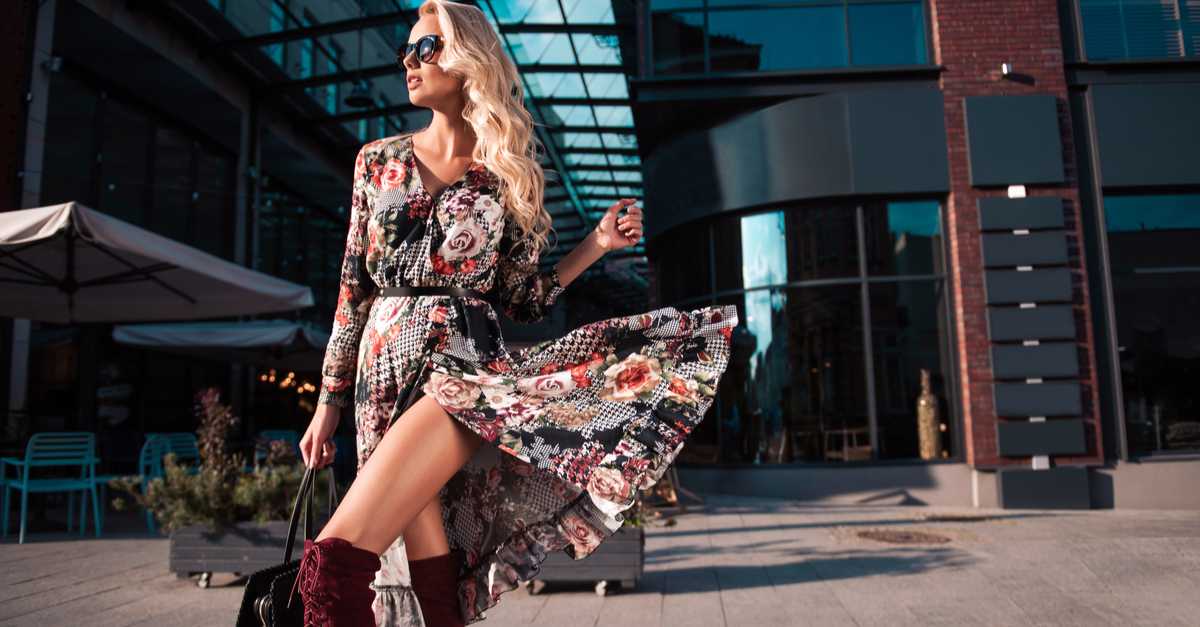 Floral dresses are going to be popular this winter.  See how to use