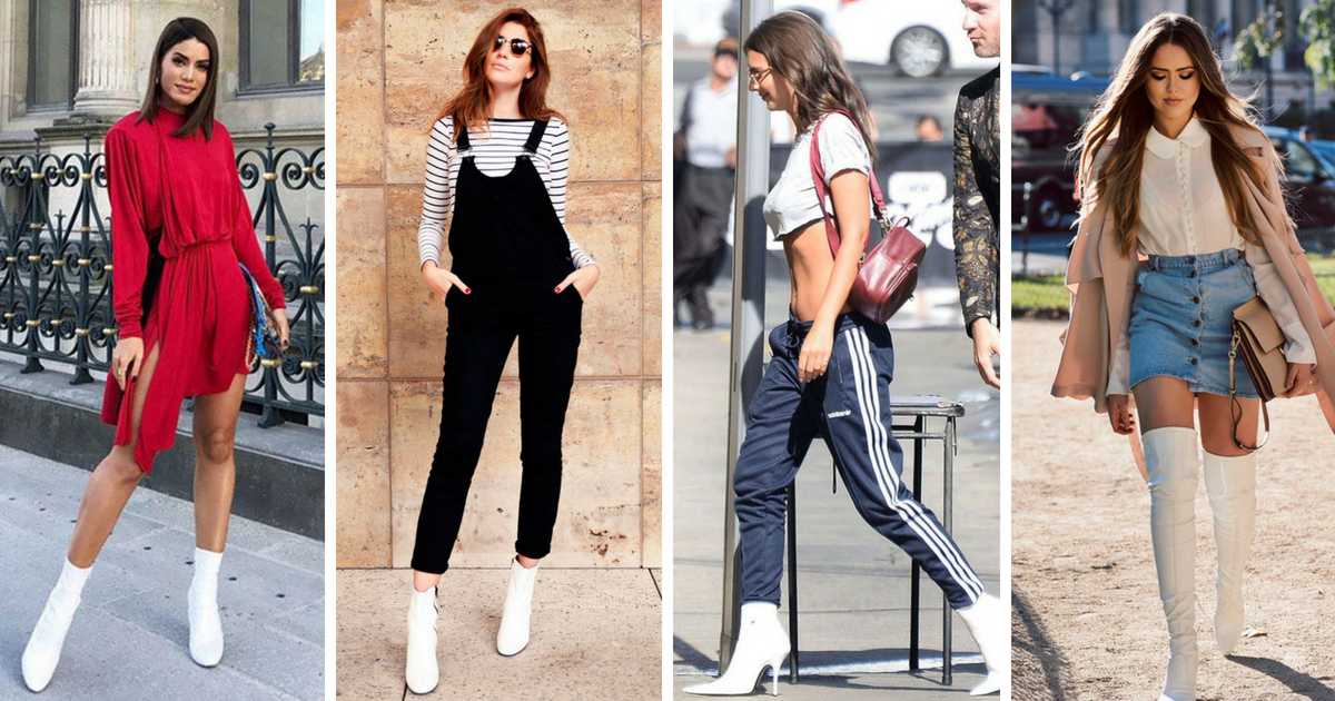 12 ideas for looks with white boots for you to look like a fashion girl