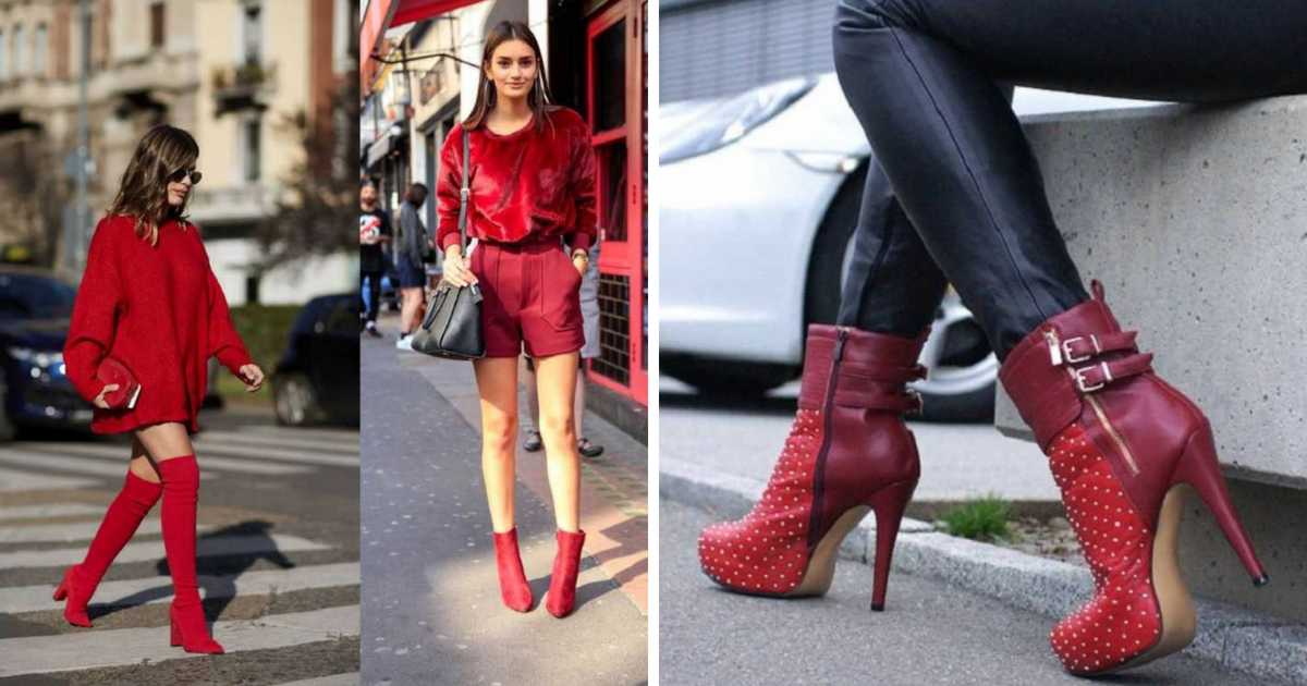 How to wear red boots like a fashion girl