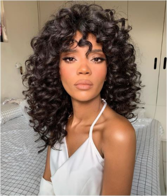 Elongated shag is one of the best cuts for curly hair