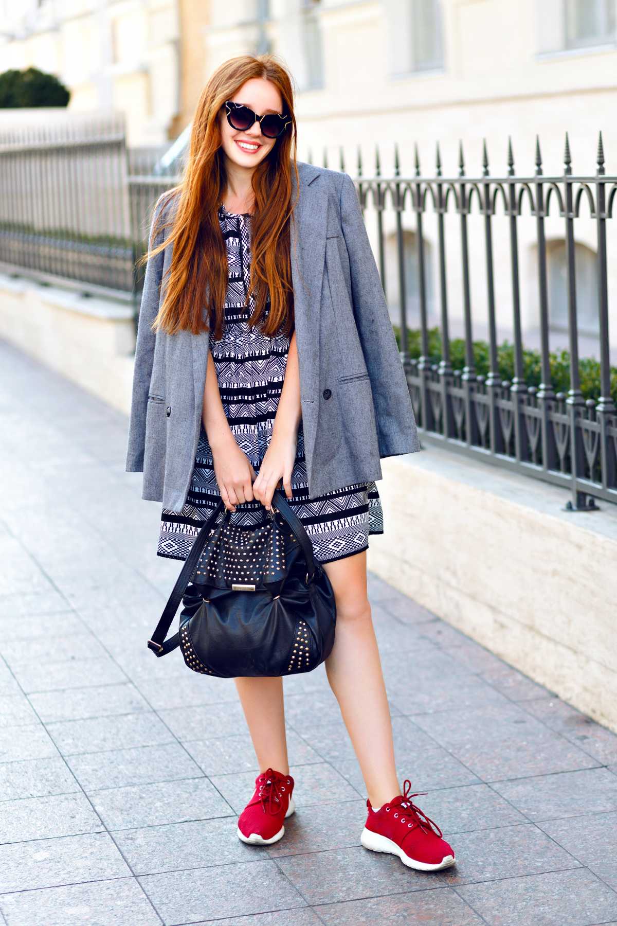 short dress with blazer