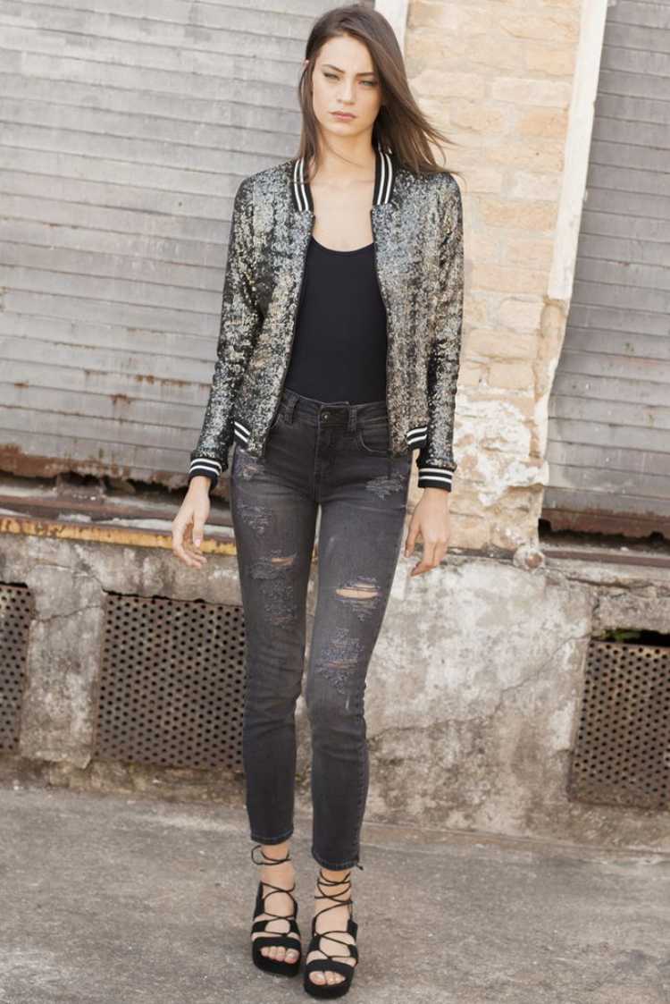 shiny sporty style jacket