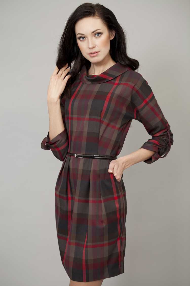 dark plaid dress