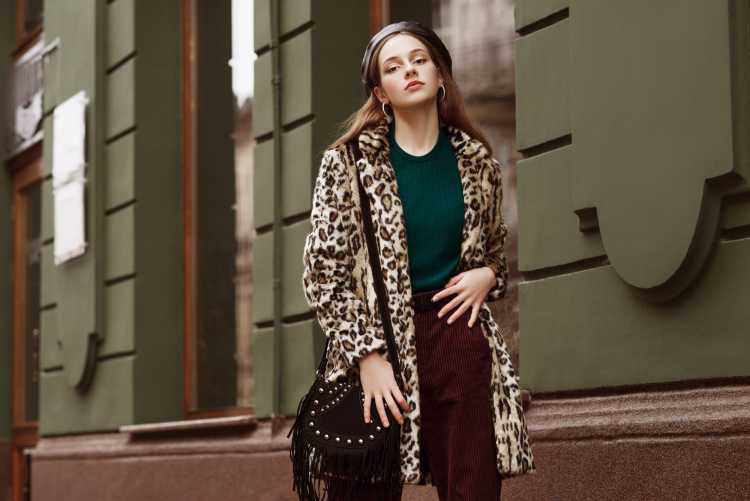 animal print coat