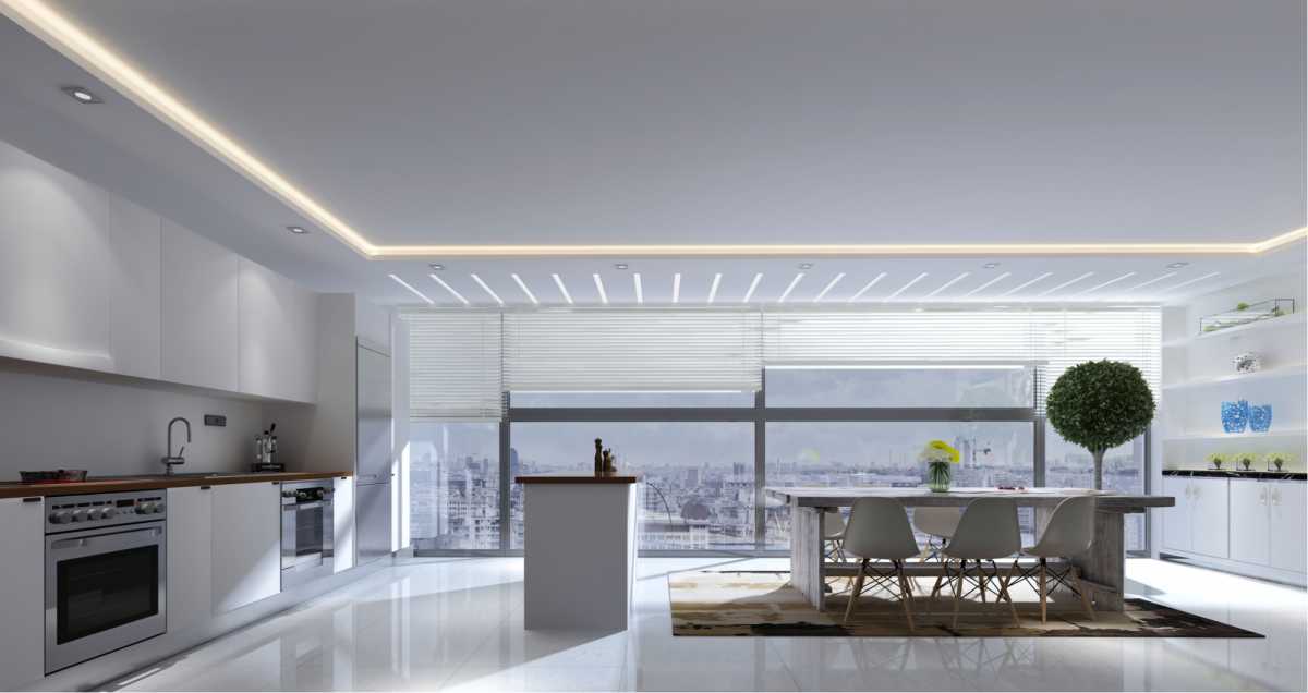 Kitchen with natural lighting