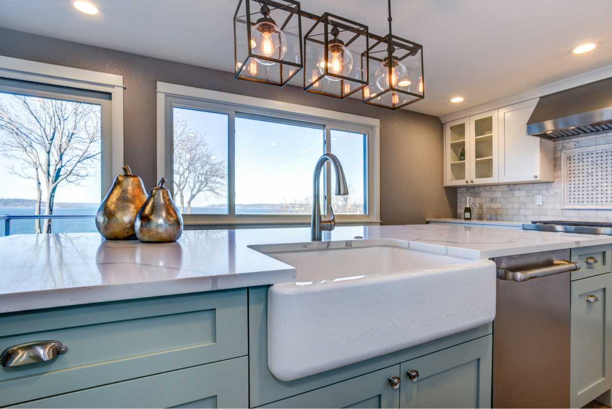 Kitchen with modern retro design