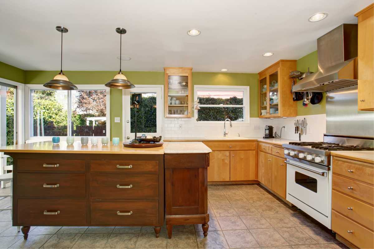 Modern kitchen in a rustic style