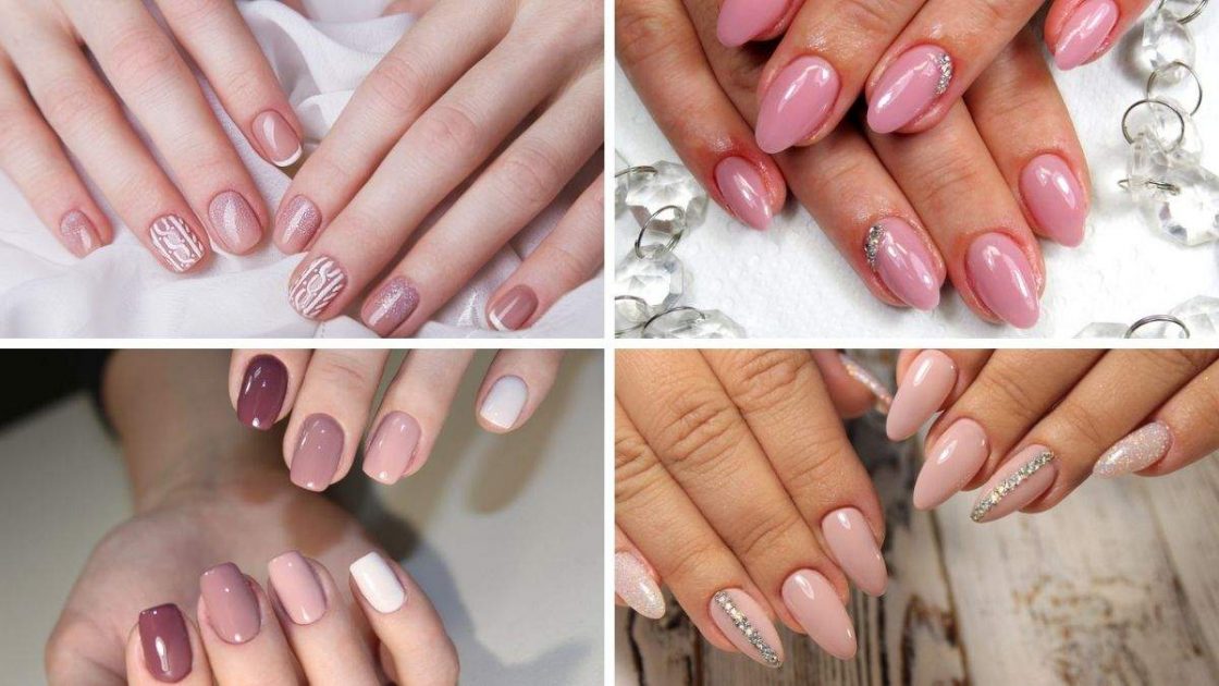 Nude bridal nails