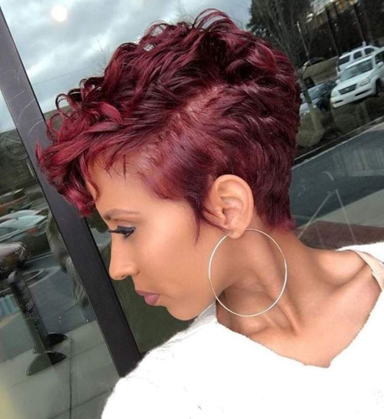 Trend: Short cut with volume on top and bangs