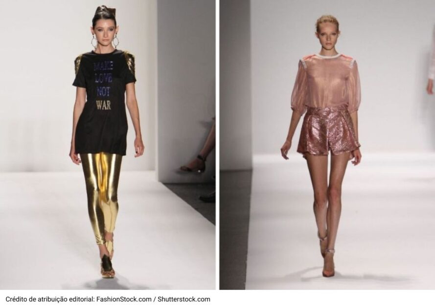 Looks with metallic pieces are among the summer 2021 fashion trends