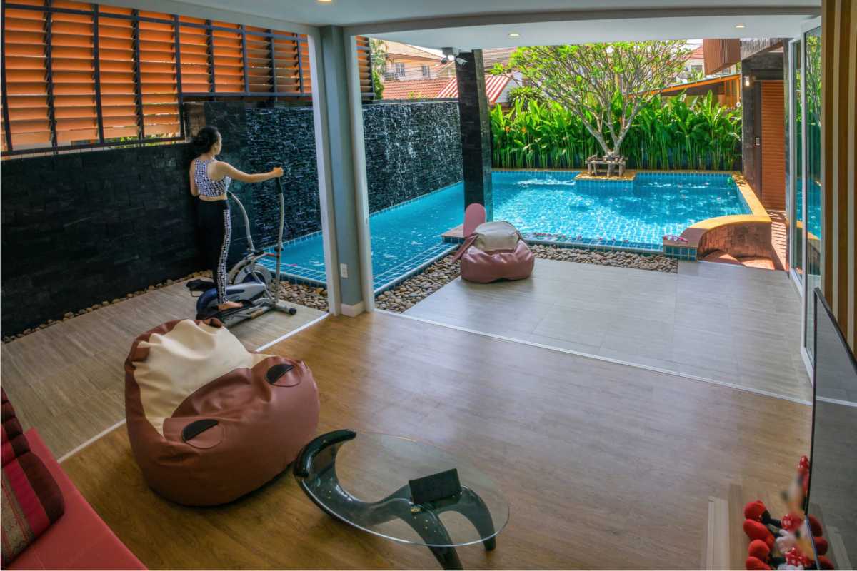 swimming pool integrated into the house