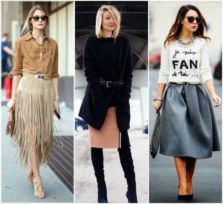 How to wear a midi skirt in winter