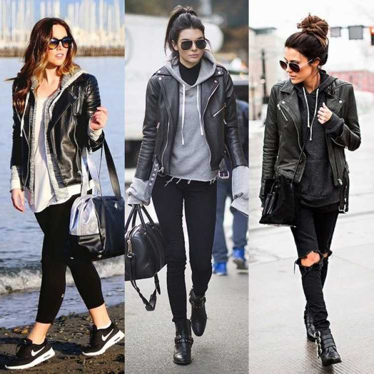 Super stylish looks with a leather jacket