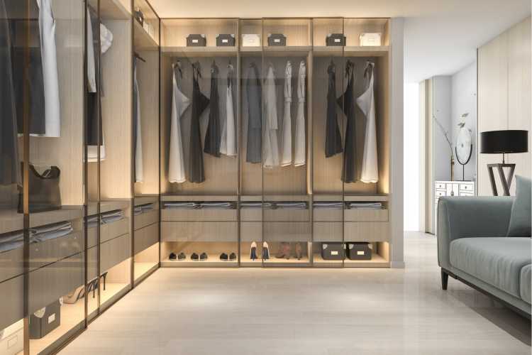 all glass closet