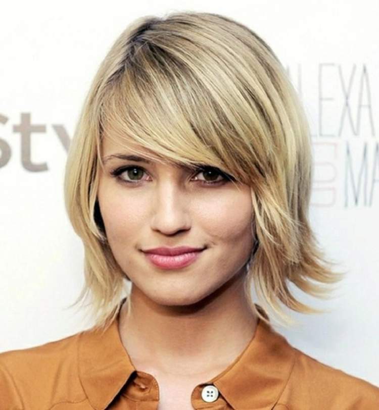 short asymmetrical cut with side bangs