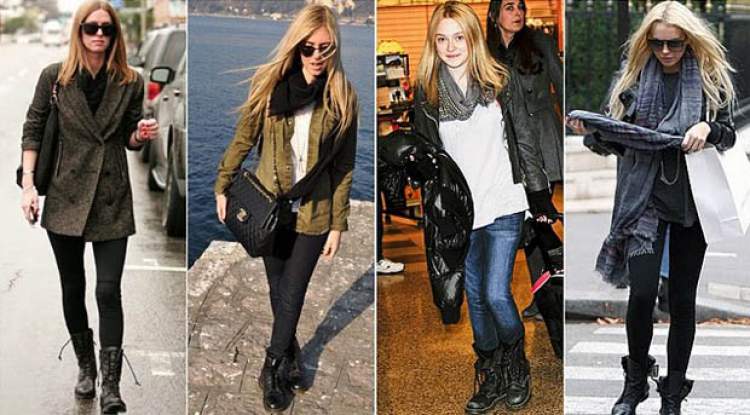 See how to combine combat boots with your clothes