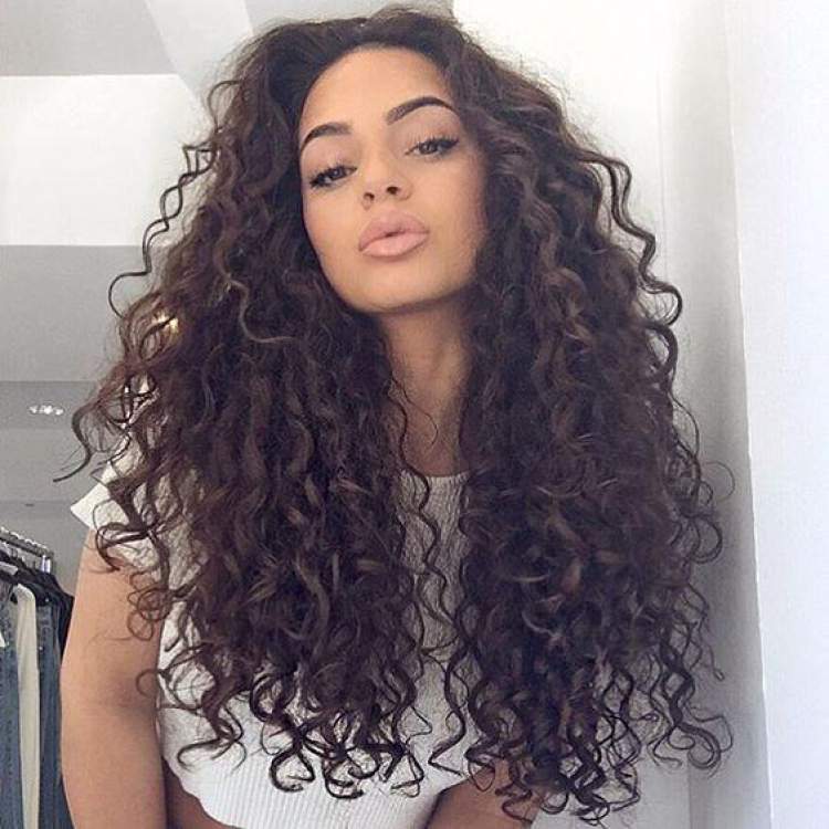 Long chopped cut for curly hair 2018