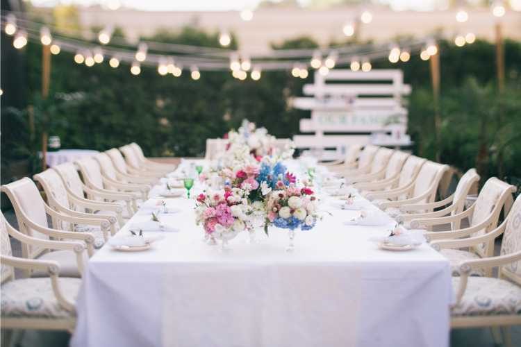 family wedding table