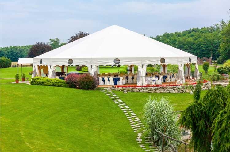 home wedding tent