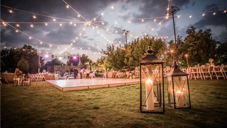 Dance floor with simple lighting