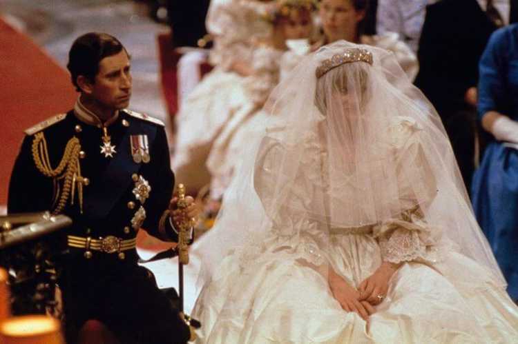 Wedding ceremony between Princess Diana and Prince Charles