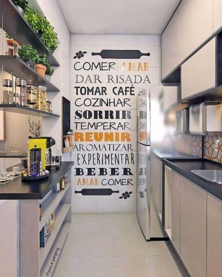 Fun way to decorate a small kitchen