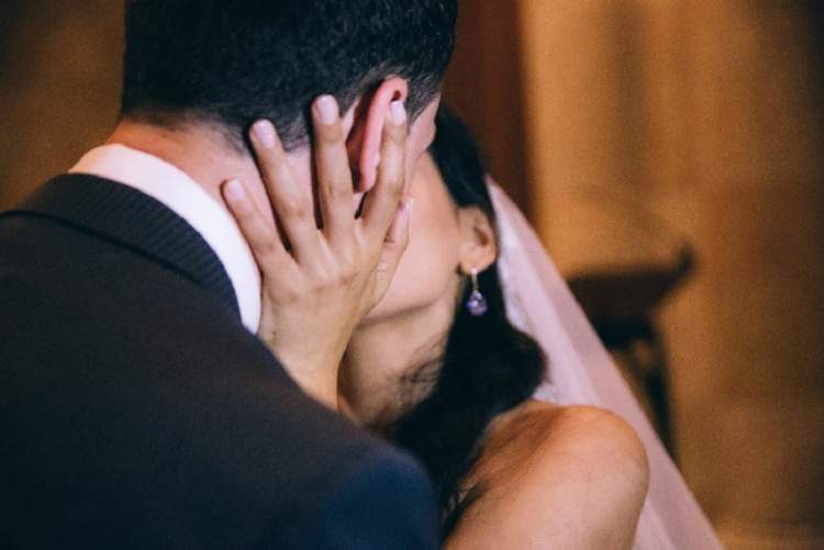 Excited Bride and Groom